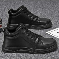 Hot Men's Shoes PU Leather Sneakers Fashion Hip Hop Casual Shoes Red Platform Male Running Shoes Designer High Top Tennis Shoe