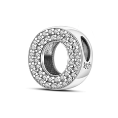 Fit Original Bangle Bracelet DIY A-Z Alphabet Charms Bead 925 Sterling Silver CZ Zircon LOVE Letter Dangle Pendant Jewelry Gift