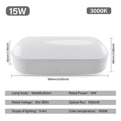 Wall Light 15W AC85-265V 3000K 4000K 6000K LED Lamps Indoor Outdoor Wall Sconce Living Room Porch Bedroom Wall Lamp