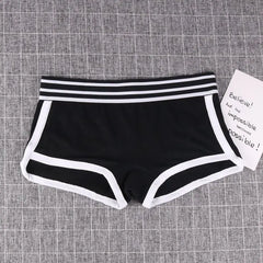 Women's Low-Waist Boxer Boyshort Panties Single Piece Comfortable Breathable Sport Underwear Ladies Intimate Lingerie Women's pa