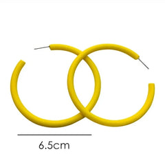 Simple Big Round Star Heart Hoop Earrings For Women Geometric Plastic Exaggerated Earring Hyperbole Trendy Ring Earrings Jewelry