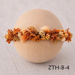 Floral Newborn Headbands for Photography Props Handmade Infant Girl Flower Wreath Baby Headband Newborn Photoshoot, Accessories