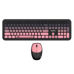 MOFii 1 Set 668 Wireless Keyboard and Mouse Combo, Gradient Keycaps Full Size Keyboard for Girls, 2.4G Plug and Play, US QWERTY