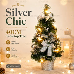 40CM Christmas Tree with LED Lights Mini Artificial Christmas Tree Home Desktop Decoration Christmas Decoration New Year Gift