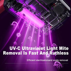 Household Wireless Charging Handheld UV Mite Remover with Dust Box Deep Cleaning for Sofa Mattress Anti-Mite Disinfection Tool