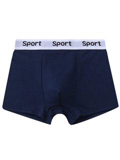 7 pieces mixed boys' underwear 8-14 years old solid color breathable soft stretch 95% cotton boy's boxer briefs