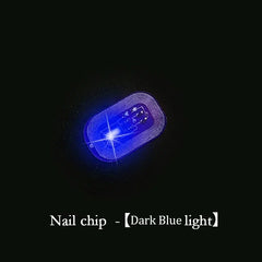 5pcs NFC Flash Nail Sticker LED Bare Chip Intelligent Luminous Nail Lamp Glow in the Dark Nail Stickers Enhancement Manicure