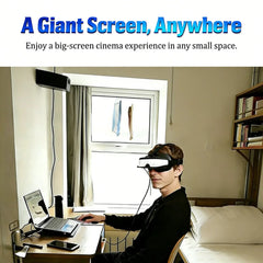 Head-Mounted Display with HDMI Input and Built-In Battery, Allowing Connection to a Variety of Devices.