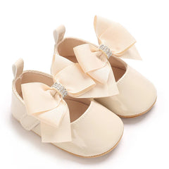 Cute Princess Baby Shoes Spring and Autumn Edition Butterfly Bow Decoration PU Soft Bottom Suitable for 0-1 Year Old Baby