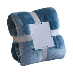 Foldable Blanket Solid Color Flannel Throw Blanket Lightweight Plush Bed Cover Soft Fuzzy Sofa Blanket for Cozy Nap Sleeping