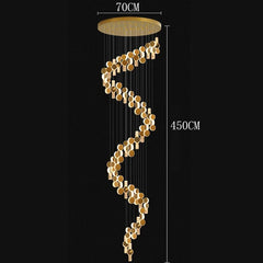 Modern Crystal stair chandelier lights indoor lighting Ceiling lamp hanging light led Chandeliers for living room indoor lightin