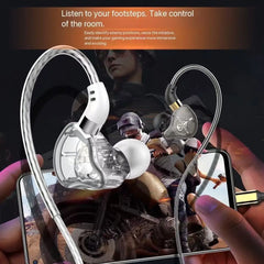 Type-C Wired Headphones HiFi Bass Stereo USB C Earphone 3.5MM in-Ear Earbuds with Mic Sports Subwoofer Music Headset for Samsung