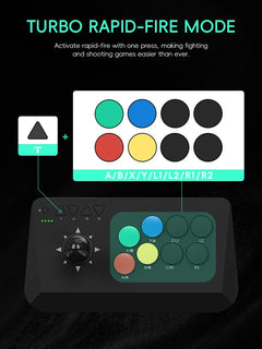 Data Frog Arcade Fighter Stick for Windows IOS Android TV Box Street Fighter Arcade Joystick Support M8 Retro Game Stick