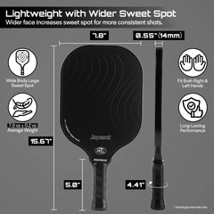 Joysent Pickleball Paddle USAPA T300 Carbon Fiber Pickleball Racket PP Honeycomb 14mm Pickle Ball Paddle For Beginner Men Women