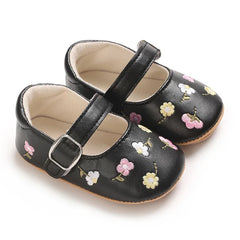 0-1Year Baby Shoes Infant Pre-Walker Shoes Girls Princess Bow Shoes Cute Breathable Flower Soft Sole Casual Sports Footwear