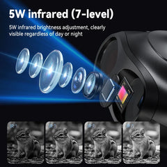 Night Vision Binoculars Goggles 10X Digital Zoom 5W Infrared Telescope 800M Full Dark Viewing Video Record Hunting Telescope