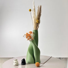 2 Piece Set of Special-Shaped Double Vase, Creative Dried Flower Vase
