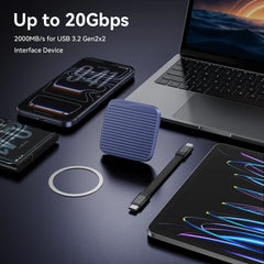 KOOTION X7MAX Magnetic Portable External SSD 2000MB/s HDR USB 3.2 GEN2 Record and Store for iPhone 15 16 17 Portable Solid State