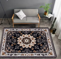Style Carpet] Bohemian Persian Style Dark Pattern  Modern Home Decor Carpet Non-Slip Living Room, Bedroom, and Outdoor Use
