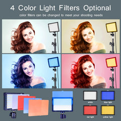LED Photography Video Light Panel Lighting Photo Studio Lamp Kit With Tripod Stand RGB Filters For Shoot Live Streaming Youbube