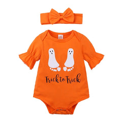2026 Baby Halloween Rompers Infant Pumpkin Costume Newborn Cosplay 3pcs Onesie Suit New BornParty Clothing Suit
