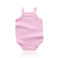 Summer 0-48M Baby Girl Clothes  Cotton Material Vest Baby Jumpsuit Solid Color Soft And Comfortable Newborn Baby Bodysuit