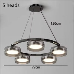 Nordic Minimalist Glass Pendant Lights Dimmable Table Dining Room Kitchen Island Ceiling Chandelier Indoor Lighting Fixture