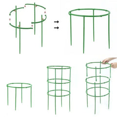 Tomato Cages Trellis Plastic Column Vine Plant Bracket Potted Flower Plant Support Pile Stackable Tomato Tower Plant Cage