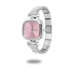 1PC 's Stainless Steel Round Simple Watch Bracelet Bangle for Friend