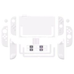 PlayVital Solid Color Protective Case for Nintendo Switch 2, Anti-Scratches Hard Shell Dockable Grip Cover with  Foldable Stand