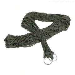 Outdoor Gear - Thickened Mesh Camping Hammock, Nylon Rope Single-Person Mesh Hammock