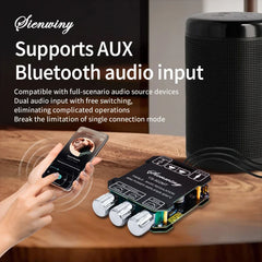 YS-502MT Bluetooth Audio Amplifier Board 2.0 Channel 100W Mini Hi-Fi Stereo Power Amp Module DC 12-24V For Speakers