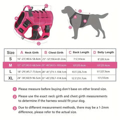Adjustable No-Pull Tactical Dog Harness with Handle for Large Dogs - Reflective Military Vest for Labrador Retriever, Siberian H