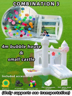 Aesthetic Clear Inflatable Balloon House Modern White Bubble House for Wedding Backdrop Baby Shower Party Event Decor