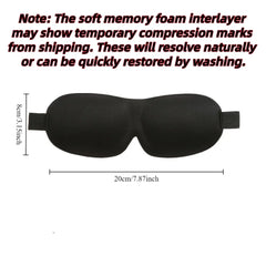 3D Sleep Mask Blindfold Sleeping Aid Soft Memory Foam Eye Mask for