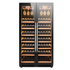 JiuFu Thermoelectric Dual Zone Wine Cooler Cellar Wine Cooling Fridge Corner Wine bar Cabinet  for Home