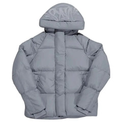 New Black RO Style Shark Head Hooded Puffer Jackets For Men Women Loose Streetwear Full Zip Up Cotton Winter Parkas emo