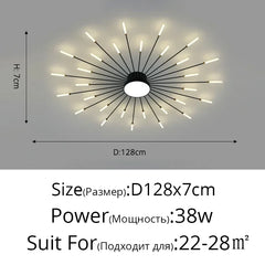 Modern Minimalist Stylish LED Ceiling Chandelier Lamps Design Art Suspension Pendant Lights Home Decor Items Living Room Bedroom