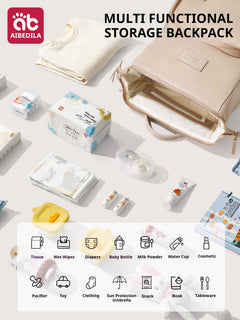 Aibedila Diaper Bag Backpack Women's Bag Backpack Baby Diaper Bag