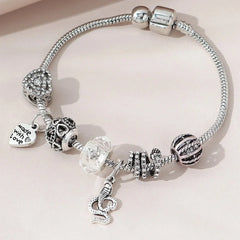 Bohemian Pink Cherry Blossom Love Bracelet Pendant Bead Design Summer