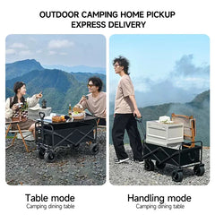 Camping Cart Foldable Trolley Outdoor Picnic Portable Hand-Pull Cart