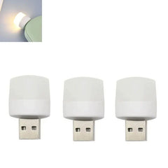 USB Night Light Mini LED Night Light USB Plug Lamp Power Bank Charging USB Book Lights Small Round Reading