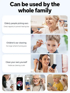 Multifunctional Ear Cleaner Camera 360°Adjustable Endoscope Ear Pick. USB-C Charging Ear Cleaner Family Ear Care Kit for Family