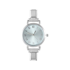 1PC 's Stainless Steel Round Simple Watch Bracelet Bangle for Friend