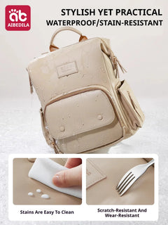 Aibedila Diaper Bag Backpack Women's Bag Backpack Baby Diaper Bag