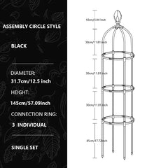 Climbing Plant Trellis Outdoor Tower Garden Flowers Support Frame Tall Potted Plants Support Climbing Flower Vines DIY Stand