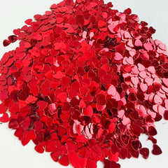 600/1000/2000 Pieces of 0.55 cm Rose Red Heart Shaped Paper Flower - Rose Red Color Perfect for Valentine's Day, Wedding, Birth