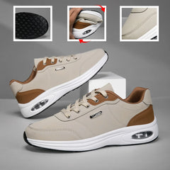 Men's Casual Sports Shoes Waterproof Walking Sports Shoes Casual Men's Leather Sports Shoes Non-slip Shoes Men's Tennis Shoes