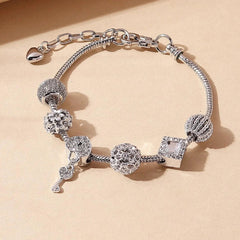 Bohemian Pink Cherry Blossom Love Bracelet Pendant Bead Design Summer