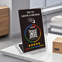 Nfc 215 programmable QR code Google Review Card NFC station table NFC Instagram Facebook TK card standing brand bracket